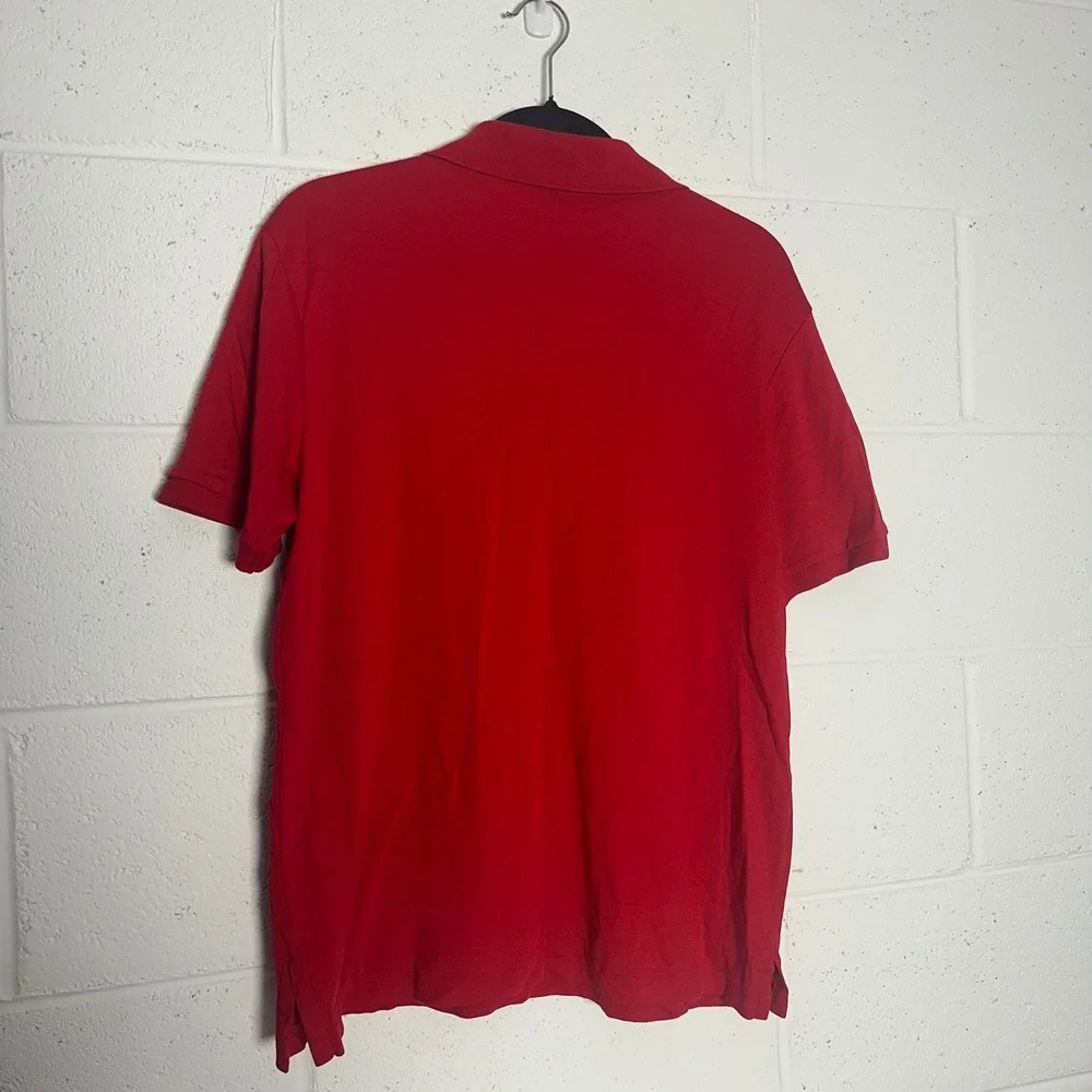 Polo Ralph Lauren Mens Classic Fit Red Short Sleeve Pique Polo Shirt Size M